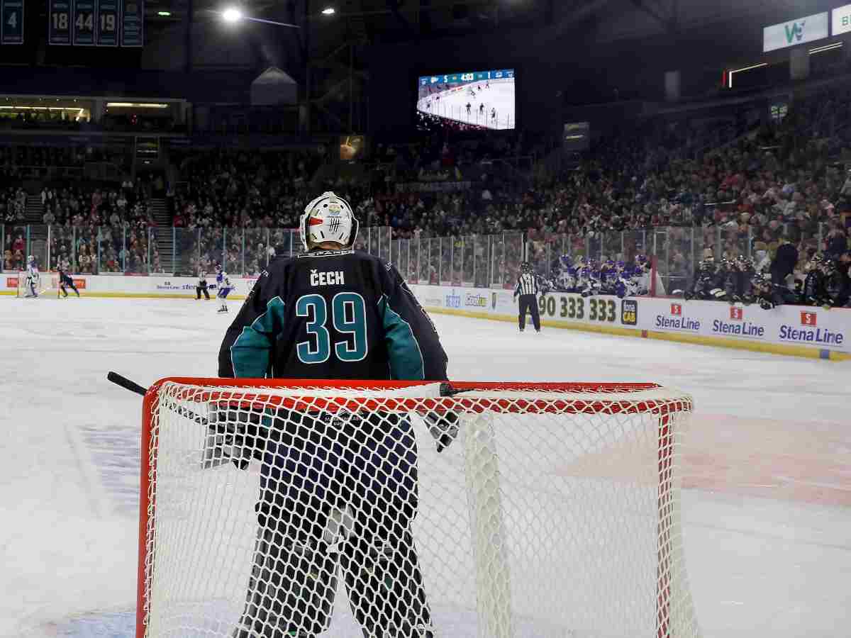 Petr Cech's debut for Belfast Giants