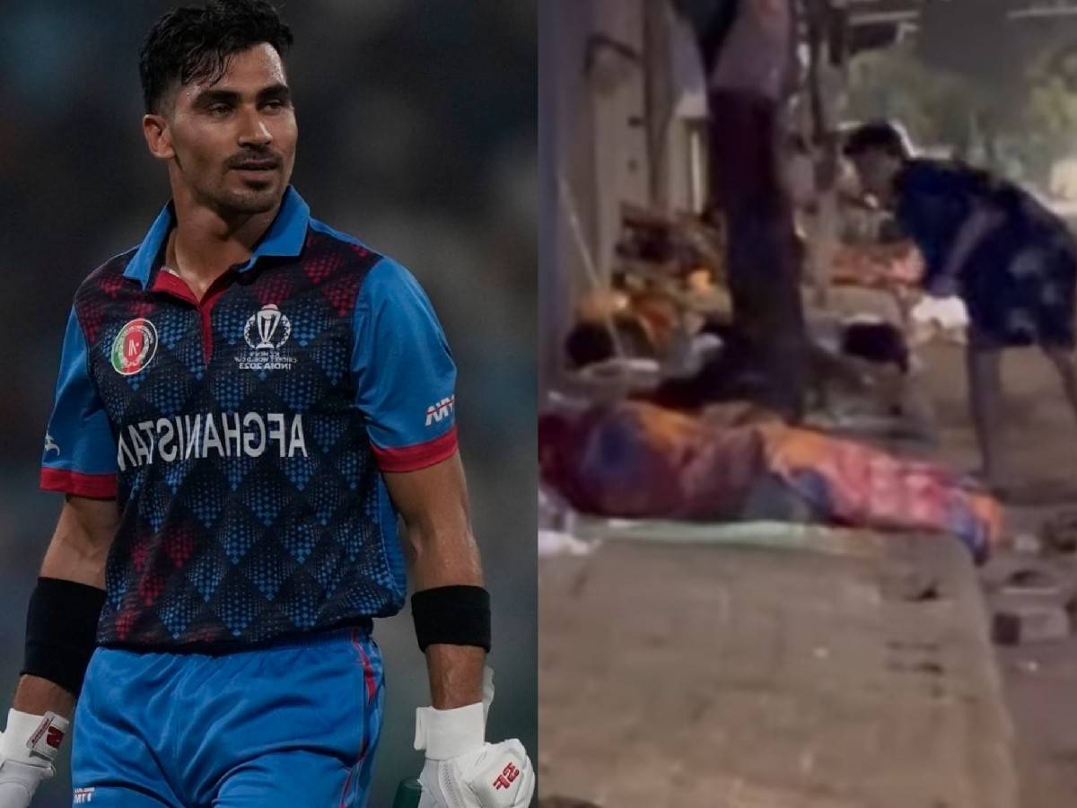 WATCH: Rahmanullah Gurbaz donates money to homeless people late at night in Ahmedabad after Afghanistan’s incredible World Cup 