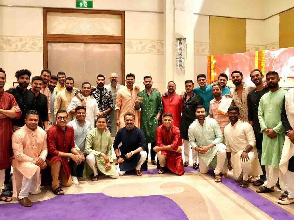 WATCH: Indian Cricket Team celebrate Diwali in grand fashion in Bangalore before match with Netherlands 