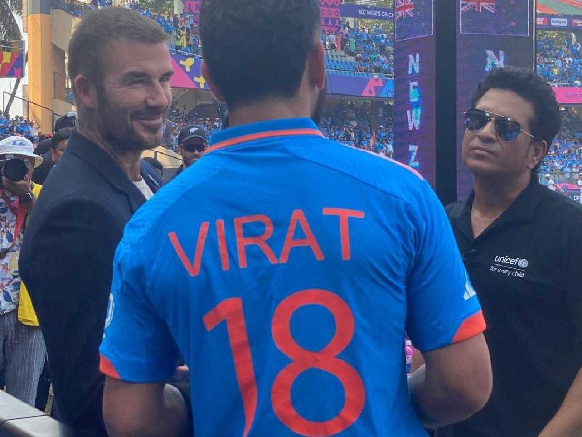 WATCH: Virat Kohli plays football with David Beckham before World Cup semifinal clash with New Zealand at Wankhede Stadium, football legend shares video