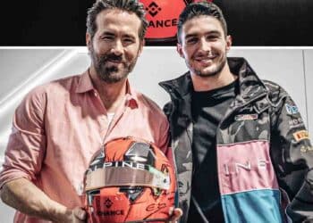 Ryan Reynolds and Esteban Ocon (Credits: X/ESPN(screenshot)