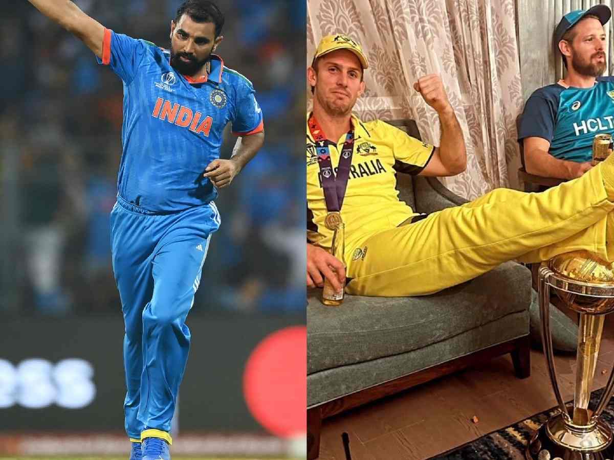 “I am hurt,” Mohammed Shami reacts to picture of Mitchell Marsh sitting with legs on World Cup trophy