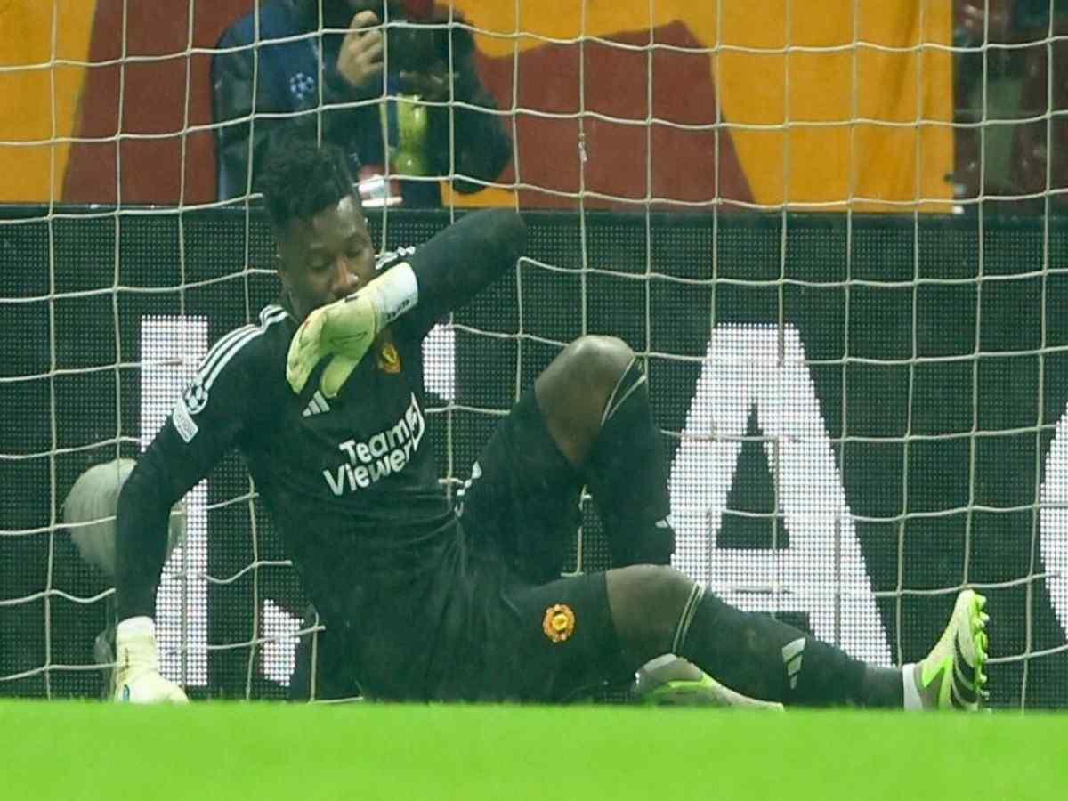 “The real Onana is back” – Fans MOCK Andre Onana’s poor performance after Manchester United bottle 3-1 lead for a 3-3 draw against Galatasaray 