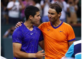 Rafael Nadal and Carlos Alcaraz