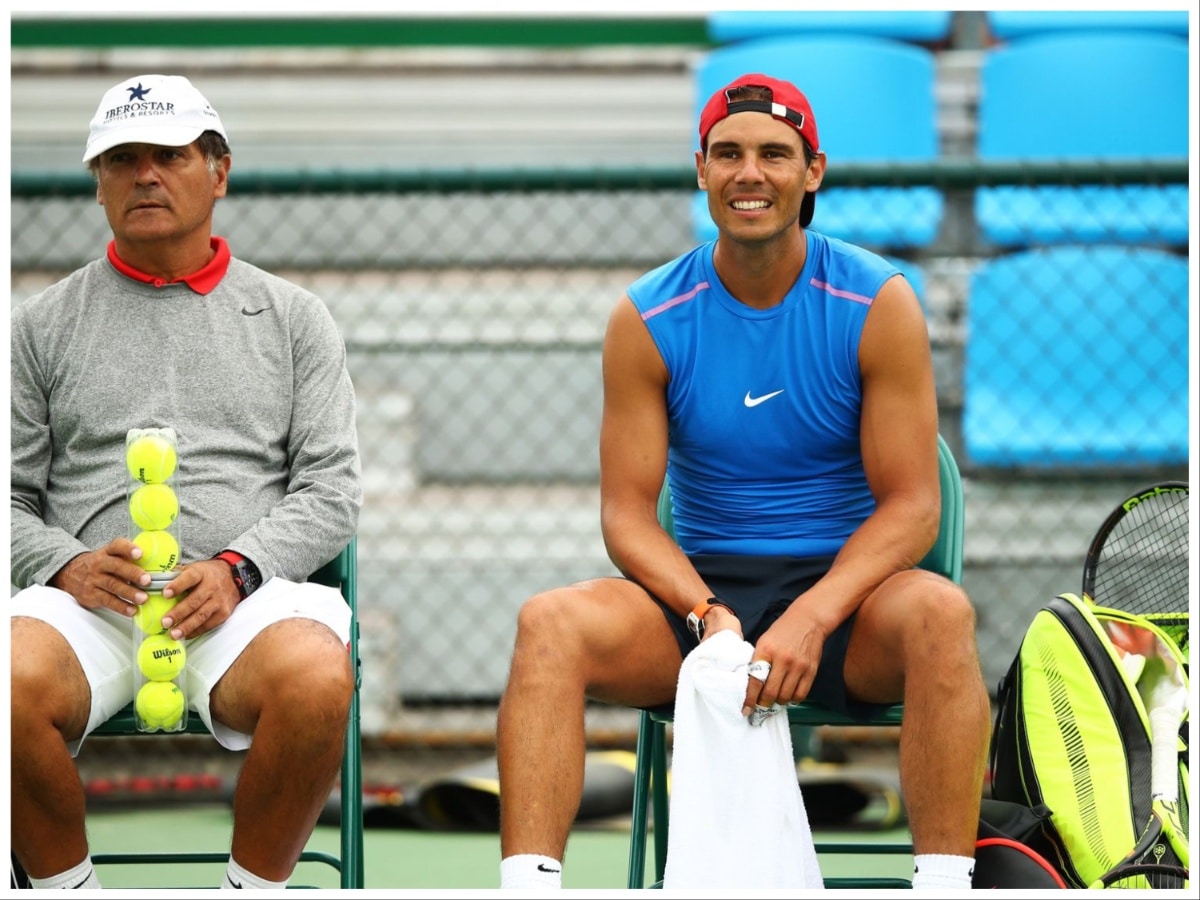 Rafael Nadal with Toni Nadal