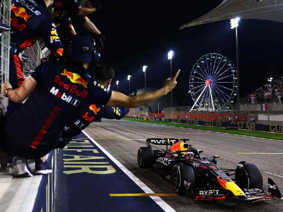 Max Verstappen securing P1.