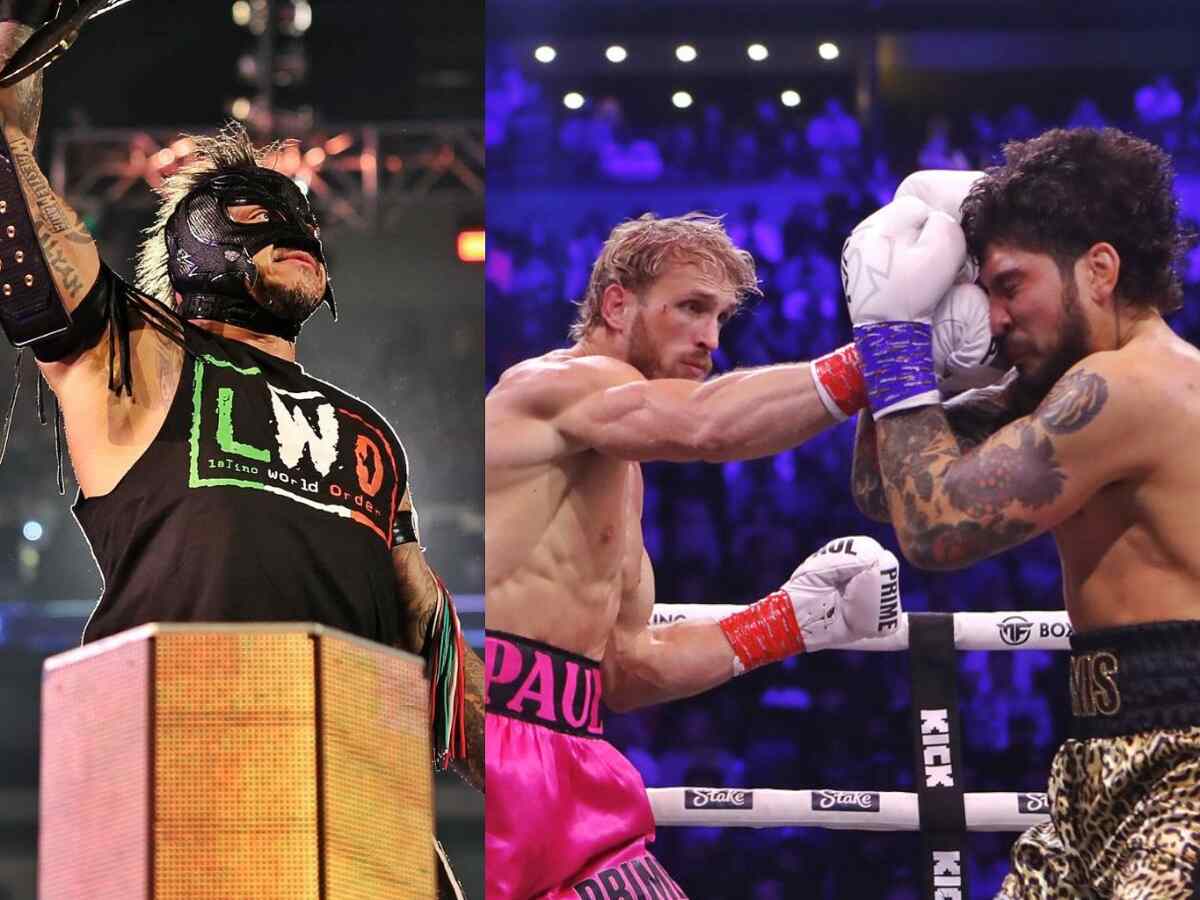 WATCH: Chaos erupts on SmackDown as Rey Mysterio takes a page out of Dillon Danis’ book and attacks Logan Paul with a microphone during weigh-in