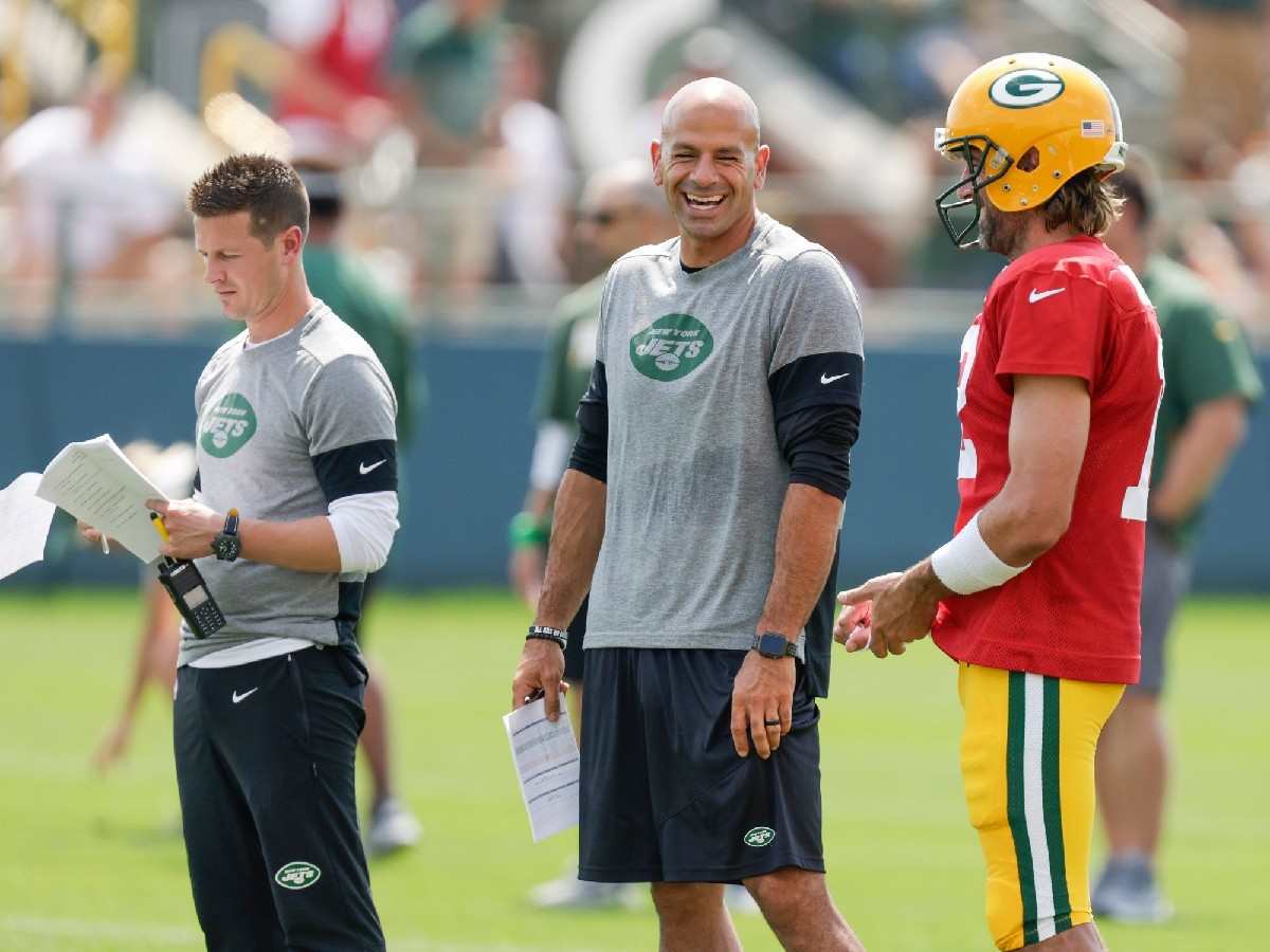 Robert Saleh and Aaron Rodgers