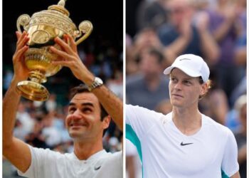 Roger Federer and Jannik Sinner