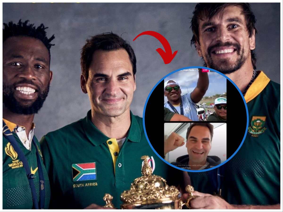 WATCH: Roger Federer joins the victorious South African Springboks Rugby team during their Instagram live amid their World Cup victory tour