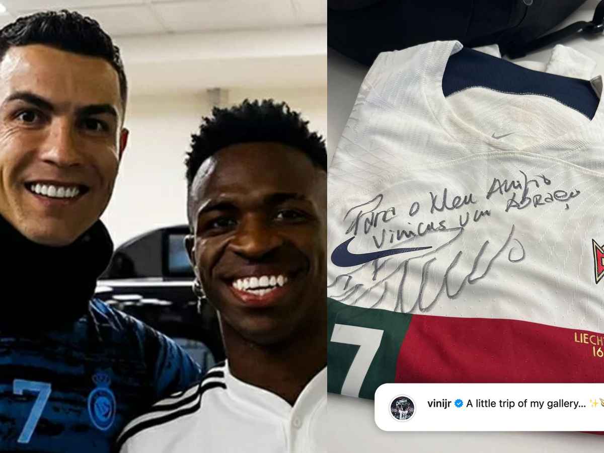 “Past and present #7” – Real Madrid fans on cloud 9 after Cristiano Ronaldo gifts his match-worn Portugal shirt