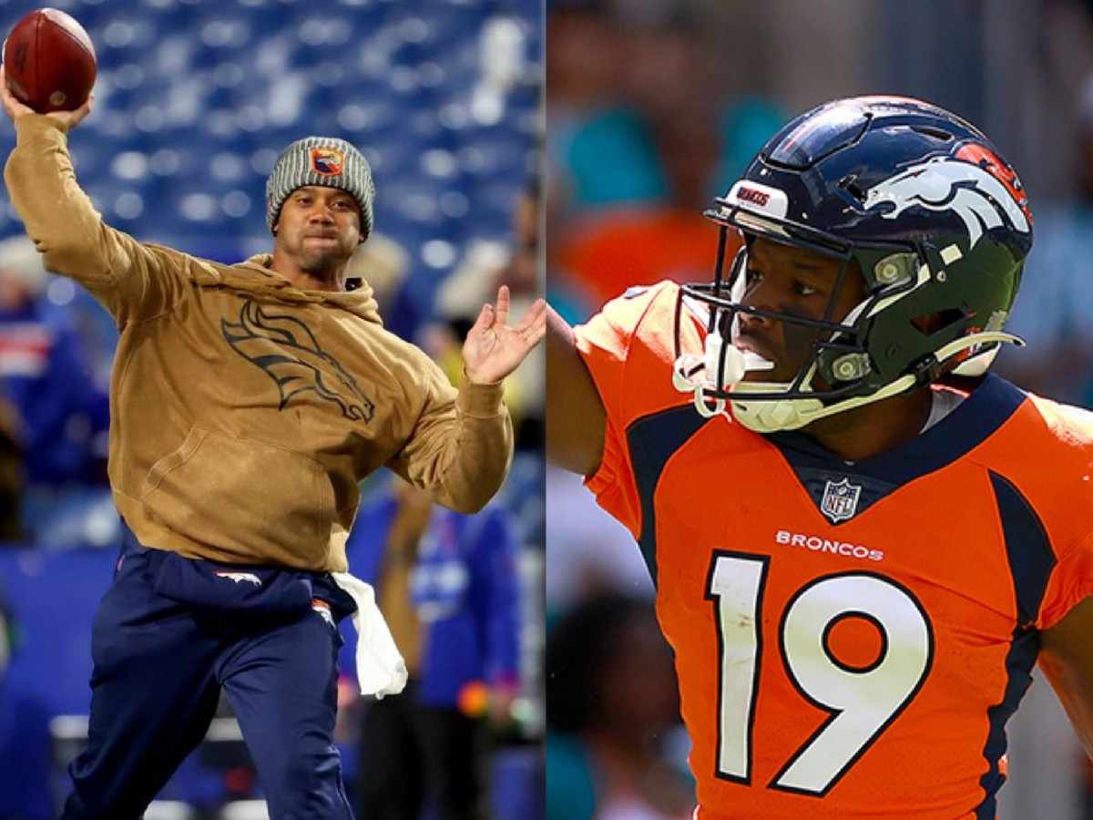 Broncos WR Marvin Mims seemingly upset with Russell Wilson despite team’s win over the Bills