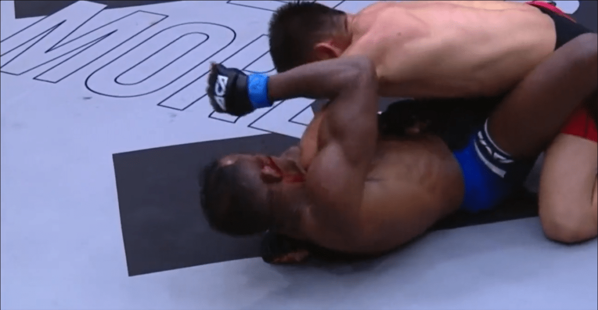 Fight fans react to exploding cauliflower ear inflicted by an elbow strike