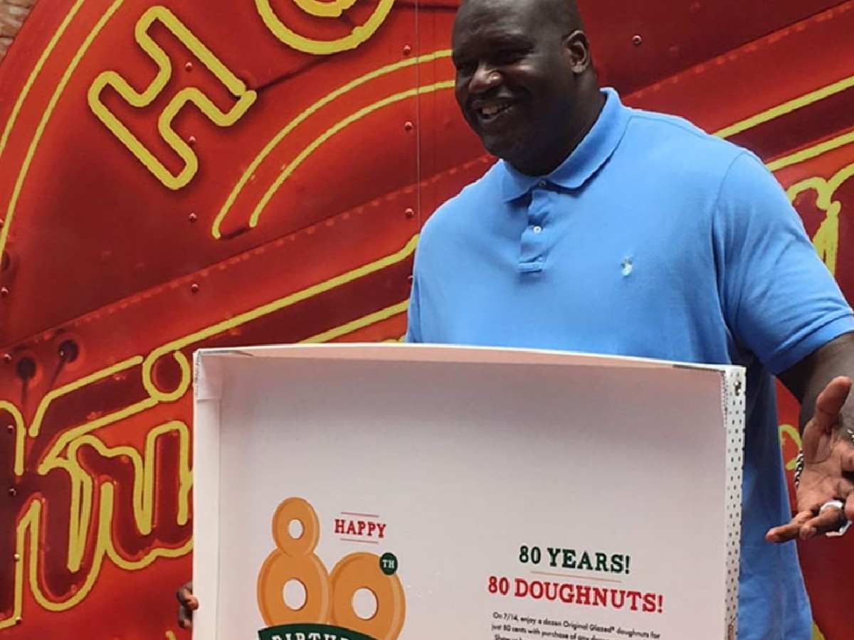 Shaq at Kripy Kreme