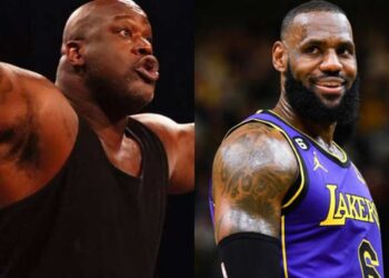 Shaquille O'Neal and LeBron James