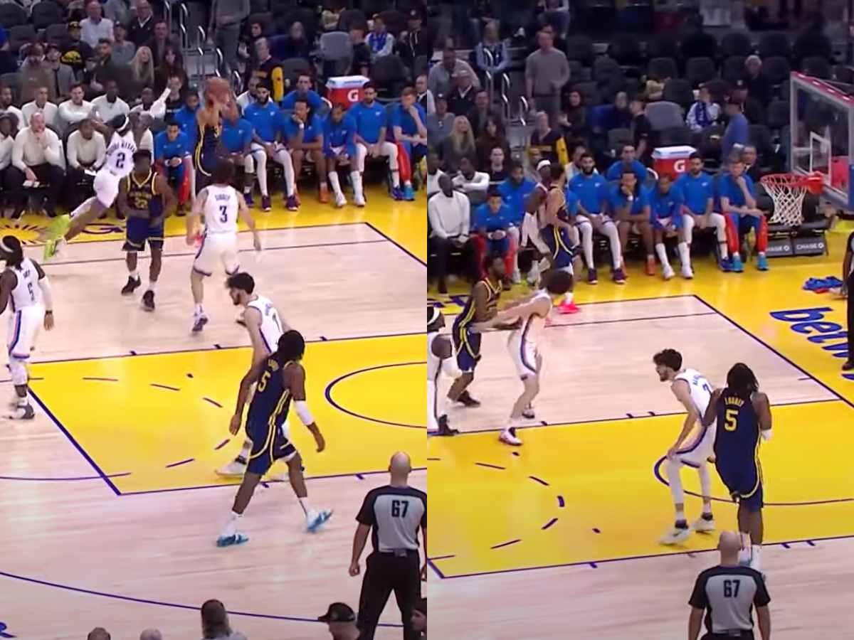 WATCH: “Almost kissed Shai” – Internet explodes as Stephen Curry hits ICONIC no-look three and stares down Thunder’s bench