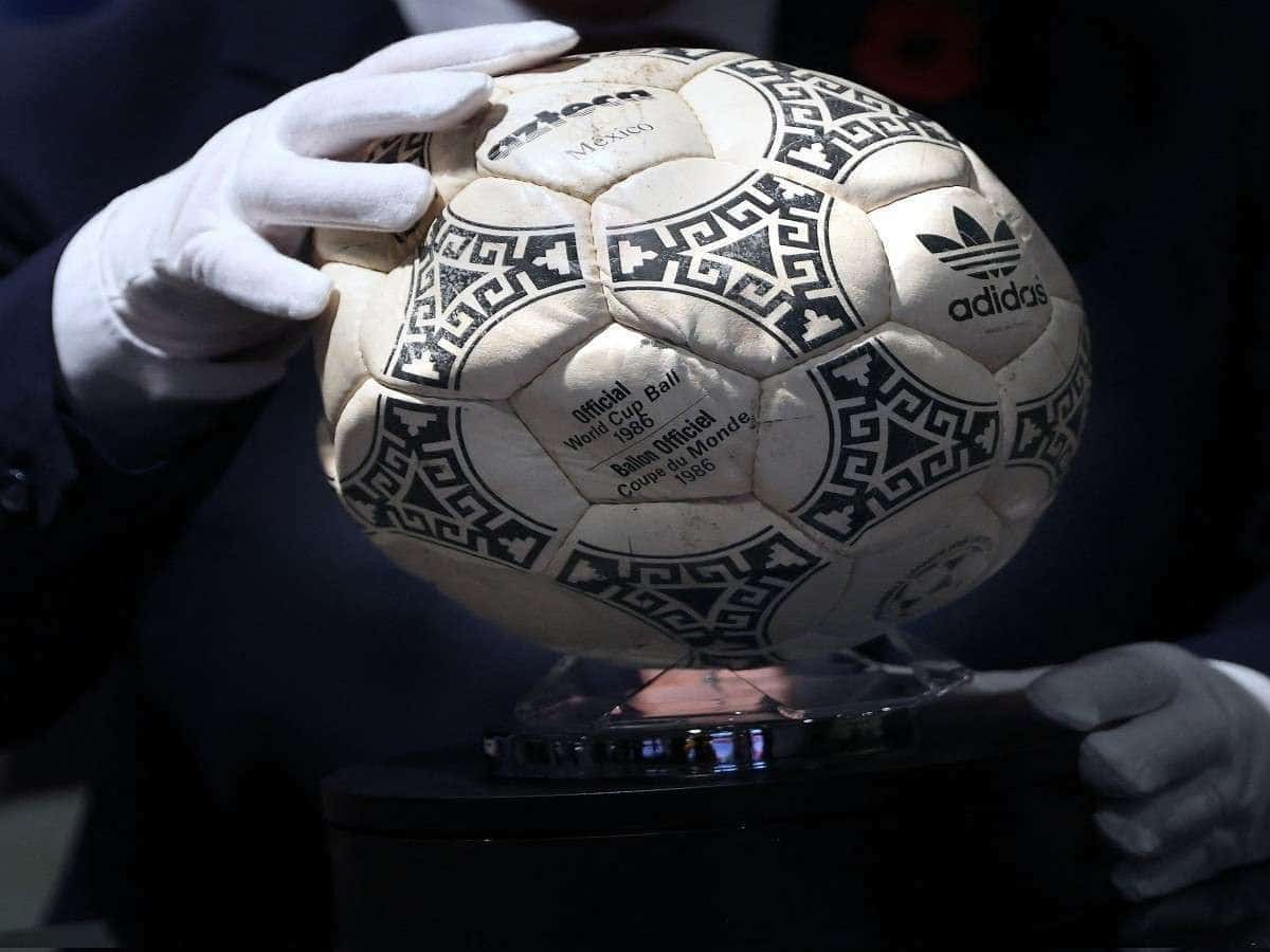 The ball used to score 'hand of God' in 1986 