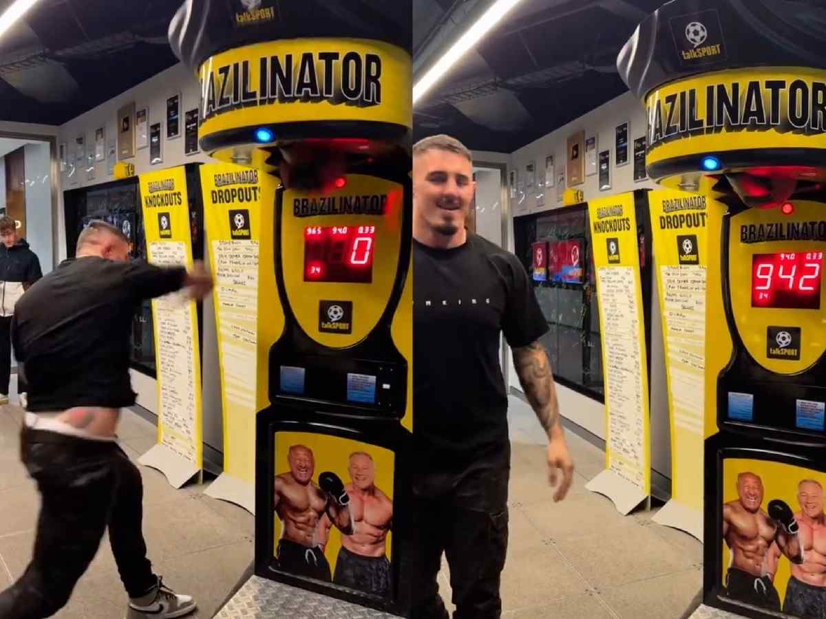 WATCH: UFC heavyweight champ Tom Aspinall ‘almost breaks’ punching machine with INS*NE swing