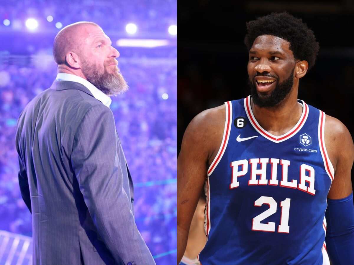 “I would love to but,” Joel Embiid responds to Triple H’s WrestleMania 40 invitation after getting fined $35,000 by NBA for DX celebration