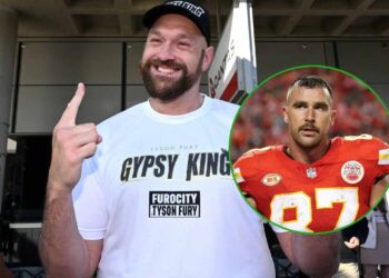 Taylor Swift's boyfriend Travis Kelce loses to Tyson Fury despite beating Lewis Hamilton as the 'world's sexiest active athlete'
