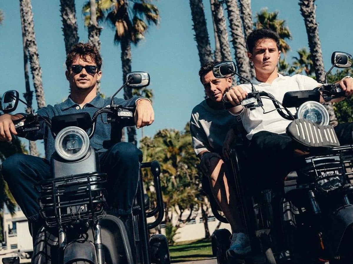 WATCH: “Probably faster than the SF-23” – Fans react as Charles Leclerc and his buddies take to the beaches of Los Angeles on their tricycles