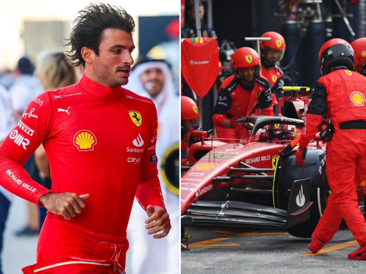 Carlos Sainz hails Ferrari mechanics’ ‘heroic effort’ to fix the damaged parts of his SF-23 after the drain cover incident ahead of Las Vegas GP