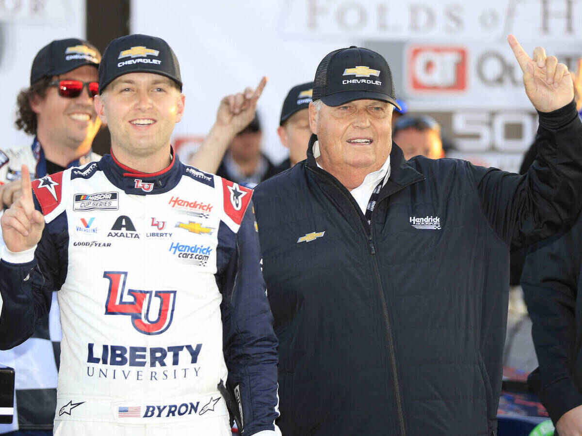 William Byron and Rick Hendrick