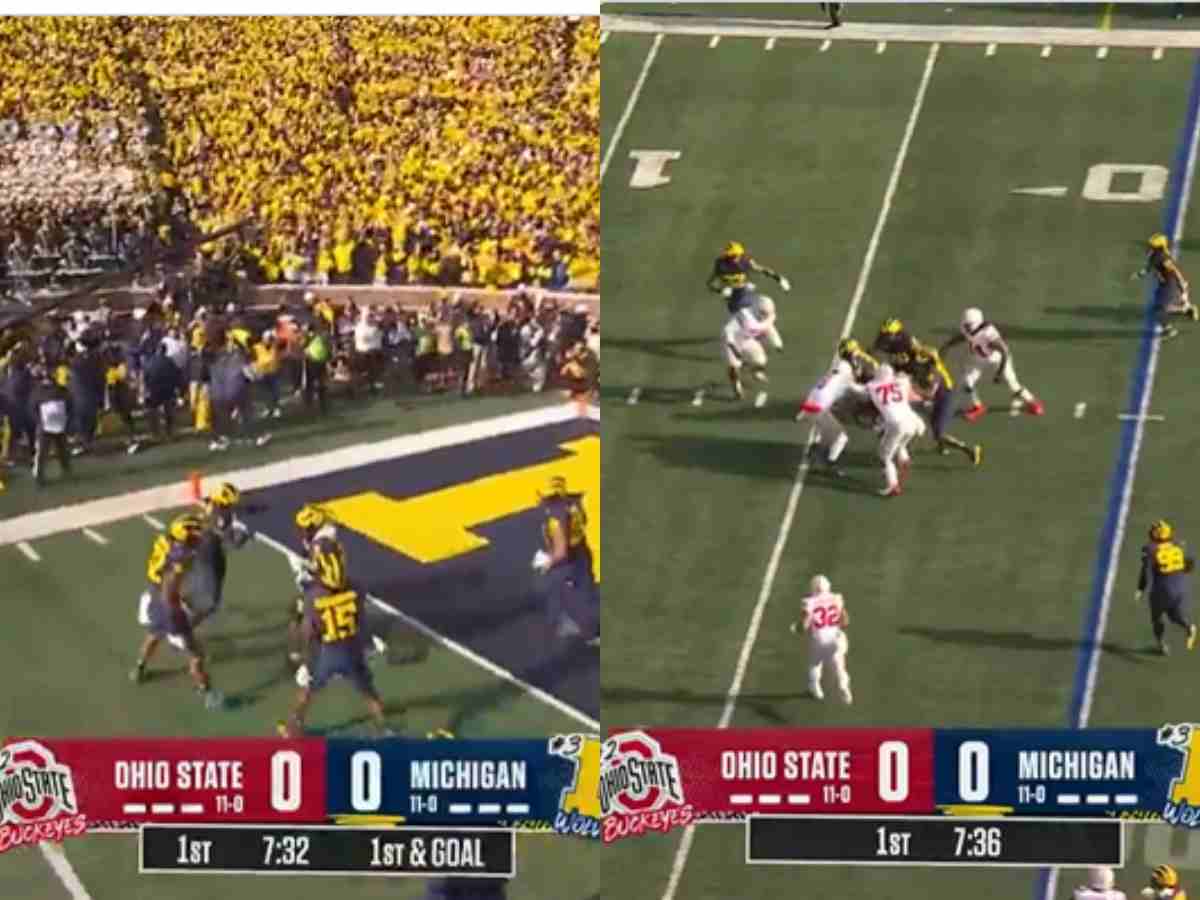 WATCH: Michigan crowd goes wild after the Wolverines intercept Ohio State’s Kyle McCord