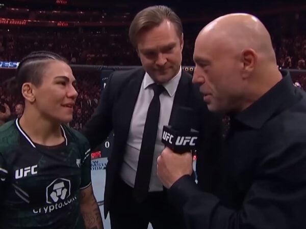 Joe Rogan makes an uncoventional statement during Jessica Andrade's post-fight interview