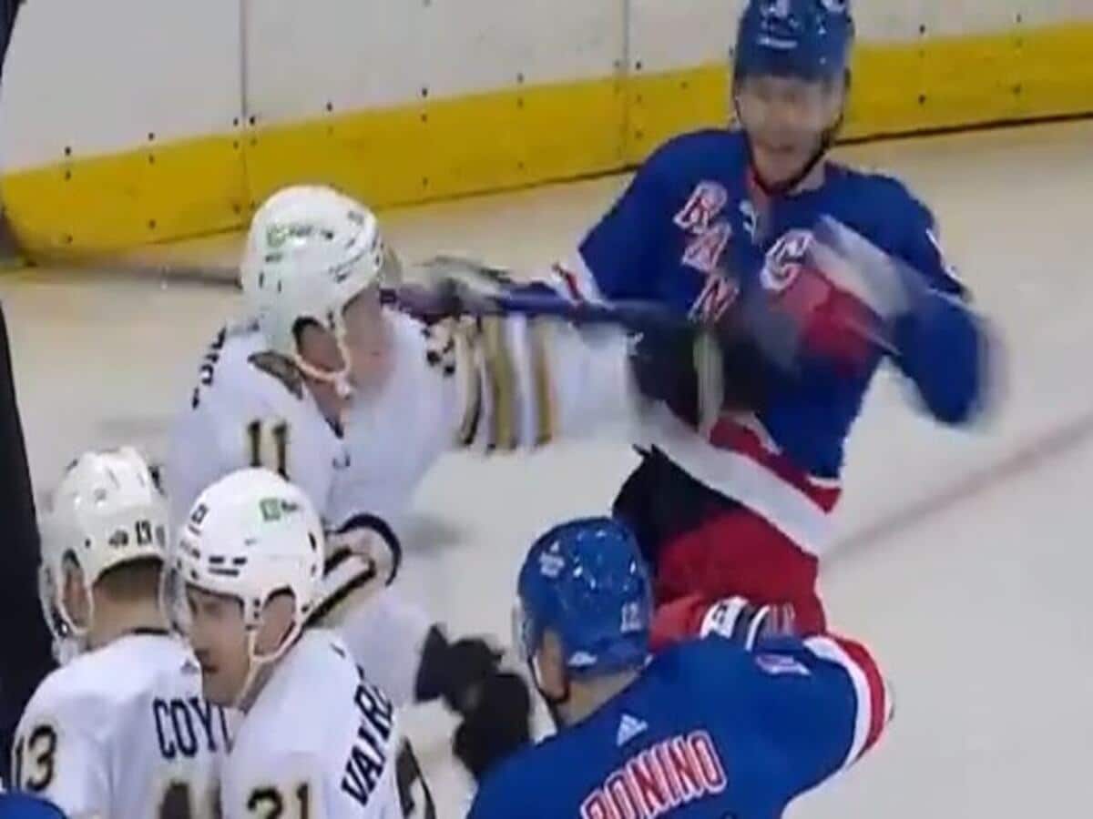 “Should be banned for 30 games” – Jacob Trouba’s reckless slash sparks outcry as fans call for immediate NHL action against Rangers captain