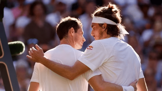 Andy Murray and Stefanos Tsitsipas 