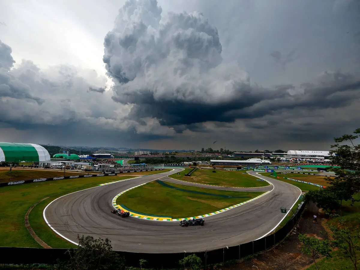 WATCH: Scary situation unfolds as grandstand roof COLLAPSES due to 104 kmph gust of wind at Brazilian GP after the stormy Qualifying Session