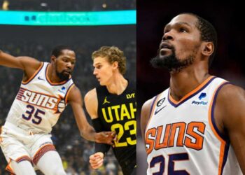 Kevin Durant and Lauri Markkanen