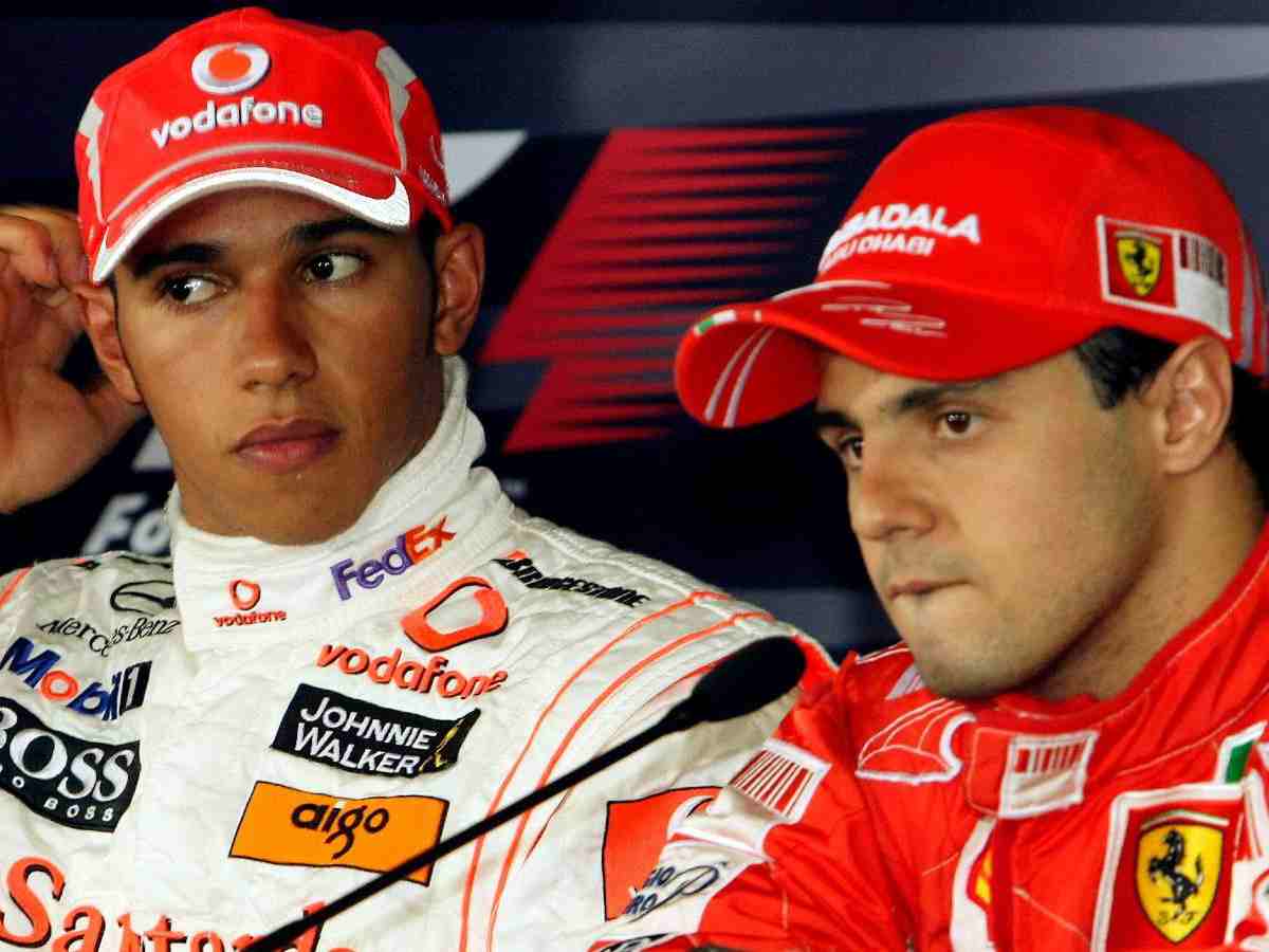 Felipe Massa and Lewis Hamilton.