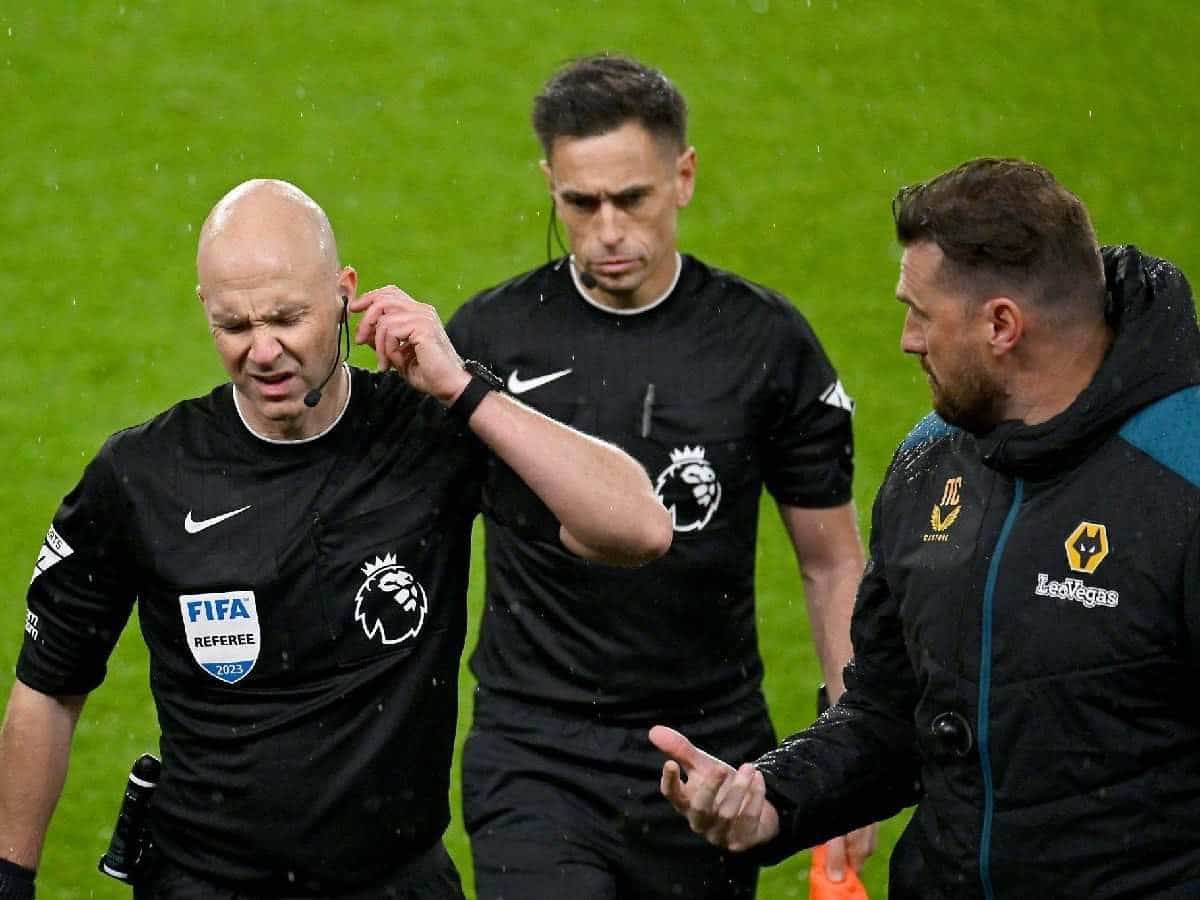 Anthony Taylor during Wolves vs Newcastle