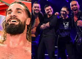 Seth rollins, finn balor, dominik mysterio, rhea ripley and damian priest