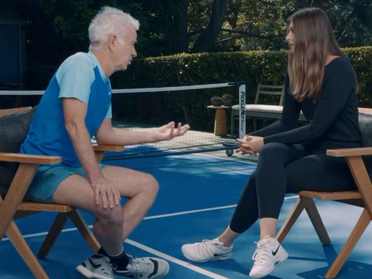 WATCH: “I did see you beat Serena Williams,” John McEnroe gives pep talk to Maria Sharapova ahead of her Pickleball debut against Andre Agassi and Steffi Graf