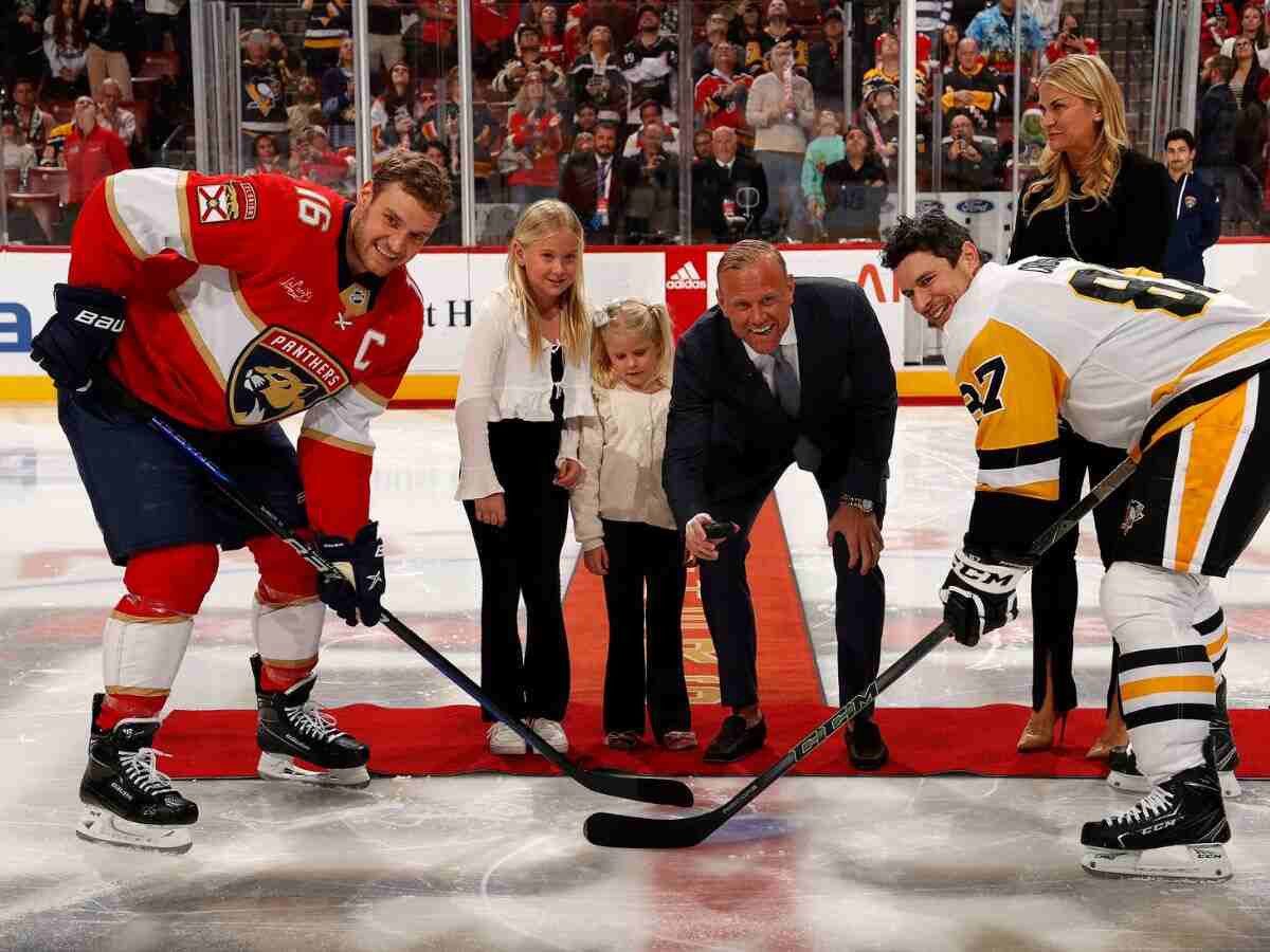 Veteran NHL forward Patric Hornqvist honored by Panthers before clash against Penguins