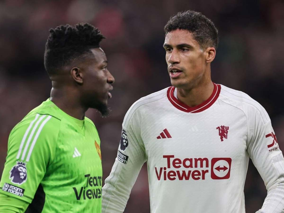 Andre Onana and Rapheal Varane for Manchester United against Liverpool 