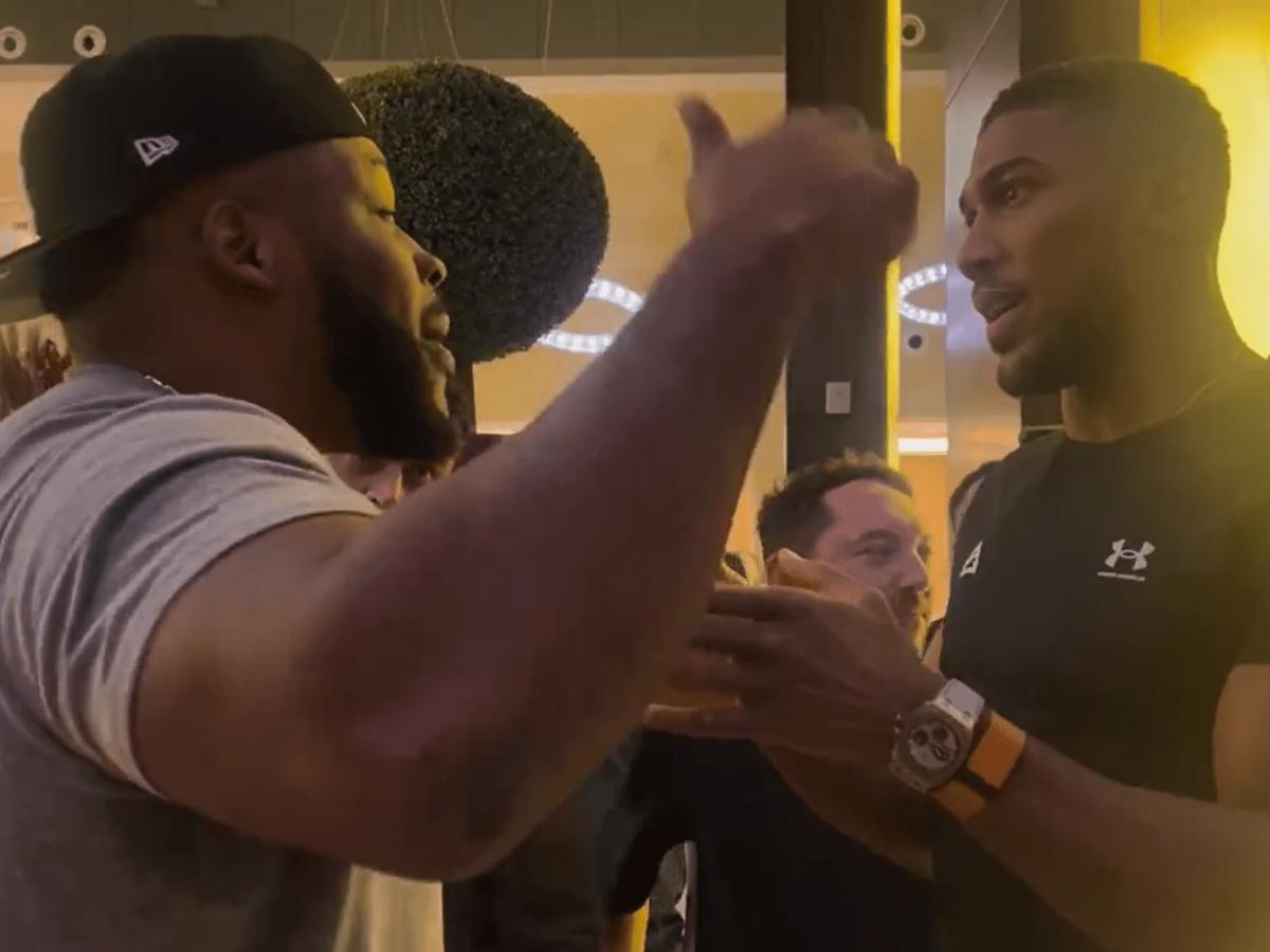 WATCH: Anthony Joshua and Jarrell Miller reignited rivalry with a hotel confrontation