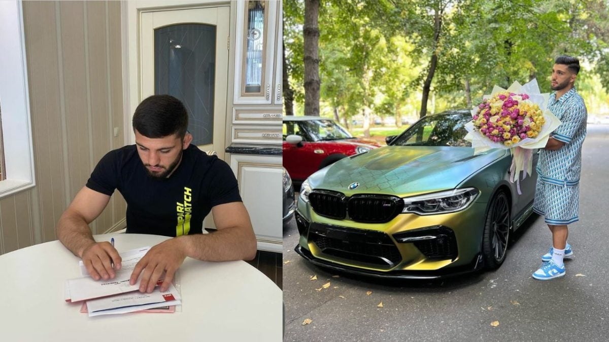 Arman Tsarukyan in his house and outside with car