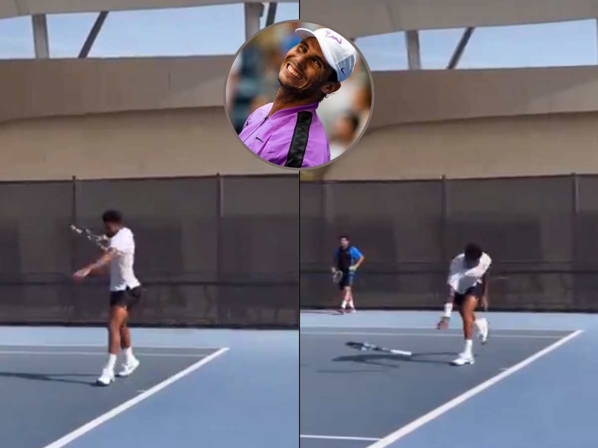 WATCH: Rafael Nadal’s brilliance forces Arthur Fils to smash his racket during practice