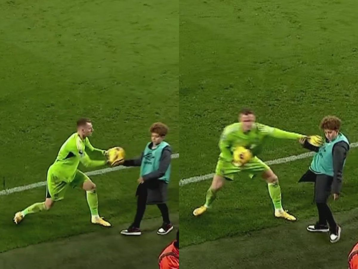 “Disgusting” – Fans react to Bernd Leno’s aggressive behaviour towards Bournemouth’s ball boy as he pushes him