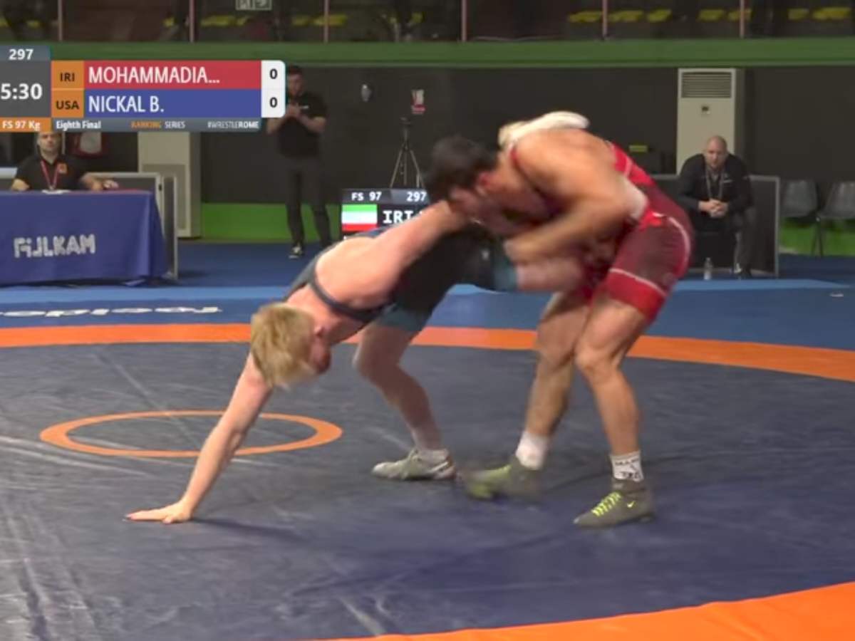 Bo Nickal dominated by an Iranian wrestler