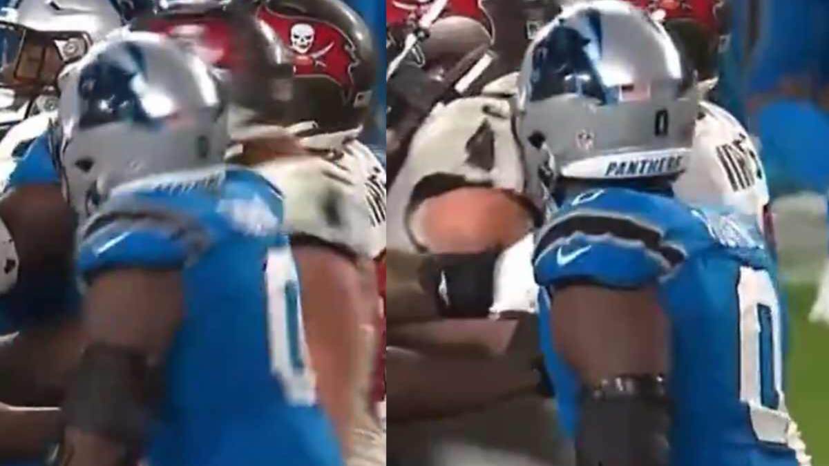 WATCH: Bucs OL Cody Mauch get viciously punched by Brian Burns after Mike Evans’ TD, gets ejected