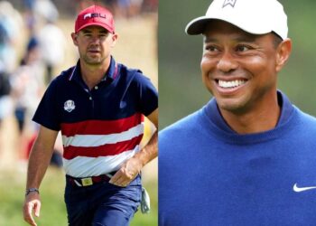 Brian Harman and Tiger Woods