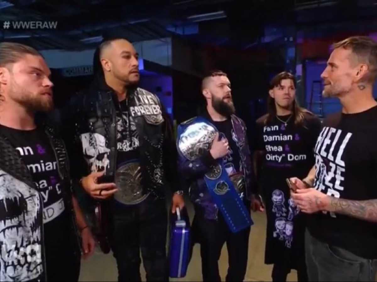 CM Punk, JD McDonagh, Damian Priest, Finn Balor, and Dominik Mysterio 