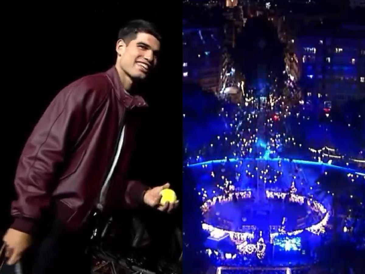 WATCH: Carlos Alcaraz makes special use of his racket to kickstart Christmas celebrations at his hometown in Murcia 