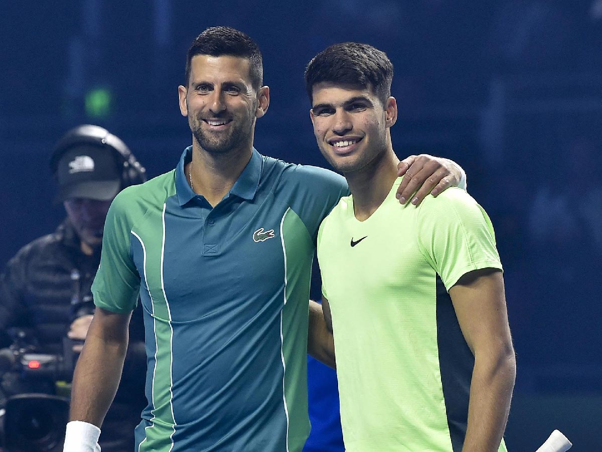 Carlos Alcaraz claims Novak Djokovic is 20 and not 36 following their intense exhibition clash in Saudi Arabia 