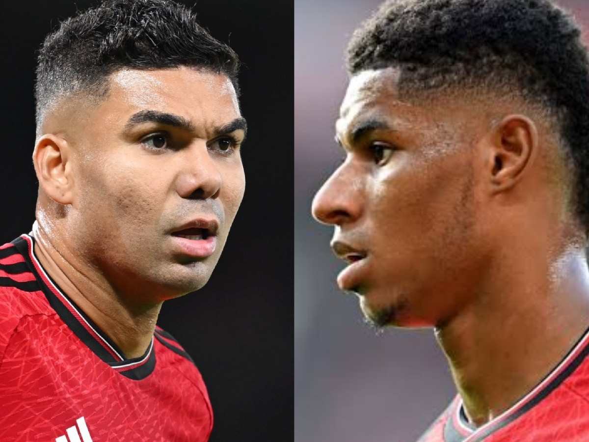 Casemiro and Marcus Rashford